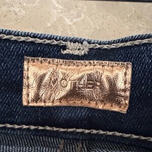 MOTHER Women's Dark Blue Jeans with Copper Accent